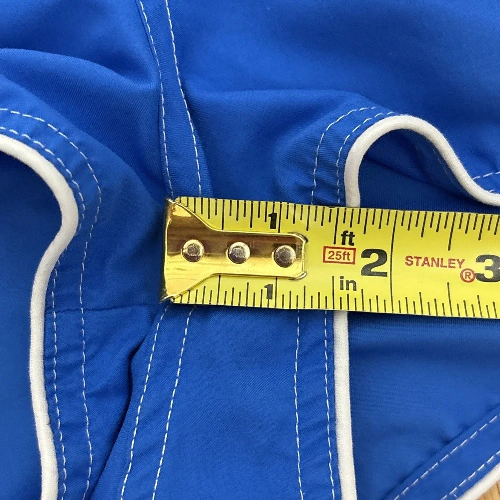 Vintage Hobie‎ Blue With White Piping Drawstring Pocket Details - Size Large
